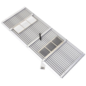 Amana architectural aluminum grille: clear anodized finish