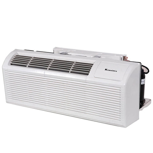 Klimaire PTAC 15,000 Btu Air Conditioner Heat Pump with 5kW Heater - 208-230V - 30A
