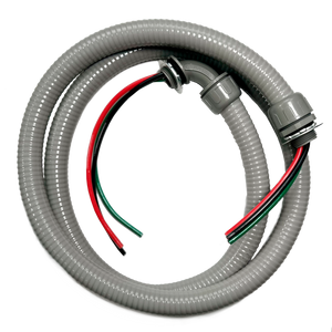 3/4 inch x 6 ft Liquid-tight Flexible Electrical Whip with 2x#8 AWG & 1x10 AWG wires 2