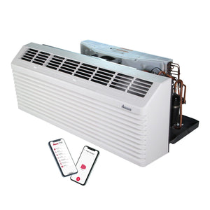 AMANA PTAC 11,800 BTU Air Conditioner PTC123J25AXXX with 2.5 kW Heater 15 Amp plug R32