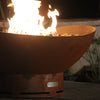 Fire Pit Art Scallop Gas Fire with Penta 24 In Burner Match Lit 1