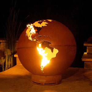 Fire Pit Art Third Rock Gas Fire with Penta 24 In Burner Match Lit