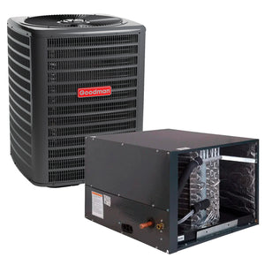 3 Ton Cooling - Goodman Air Conditioner + Coil System - 13.4 SEER2 – 24.5" Coil Width Horizontal Installation 1