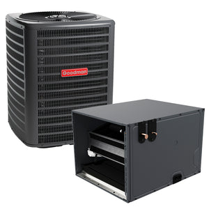 3 Ton Cooling - Goodman Air Conditioner + Coil System - 13.4 SEER2 - 21" Coil Width Horizontal Installation 1