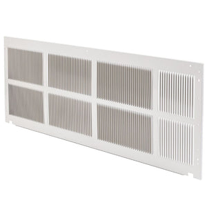 Single pack stamped aluminum grille quiet white QW