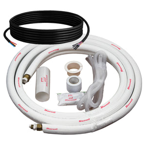 1/4" x 1/2" Mini Split Refrigerant Line Set - 25’ Length Factory Flared with Interconnecting Electrical Wires 2
