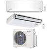 2-Zone Klimaire 23.5 SEER2 Multi Split Wall Mount Floor-ceiling Air Conditioner Heat Pump System 18+18 1