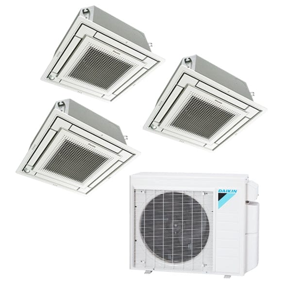 3-Zone Daikin 17.9 SEER Multi split Cassette Air Conditioner Heat Pump –  Heat u0026 Cool