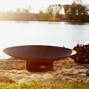 Fire Pit Art Asia 60" Gas Fire with Penta 36 In Burner Match Lit