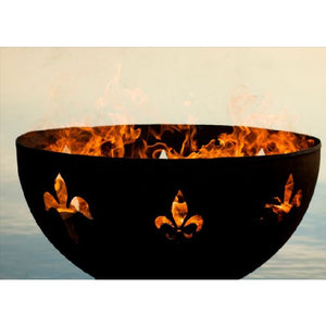 Fire Pit Art Fleur De Lis Wood Burning 4
