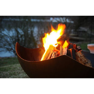 Fire Pit Art Manta Ray Wood Burning 3