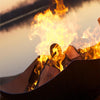 Fire Pit Art Manta Ray Wood Burning 4