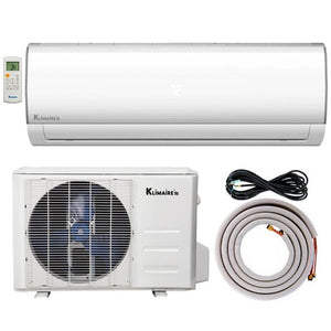 18,000 BTU Klimaire 15.5 SEER Ductless Mini-Split Inverter Air Conditioner Heat Pump WiFi Enabled System With 15 Ft Installation Kit (230 Volt)