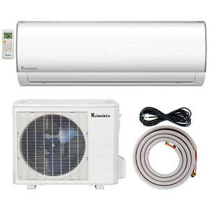 24,000 BTU Klimaire 15 SEER Ductless Mini-Split Inverter Air Conditioner Heat Pump WiFi Enabled System With 15 Ft Installation Kit (230 Volt)