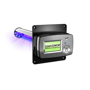 Clean Comfort UV Evaporator Coil Purifier Dual Voltage 24V/120V 16 Inch Dual Lamps with LCD Screen