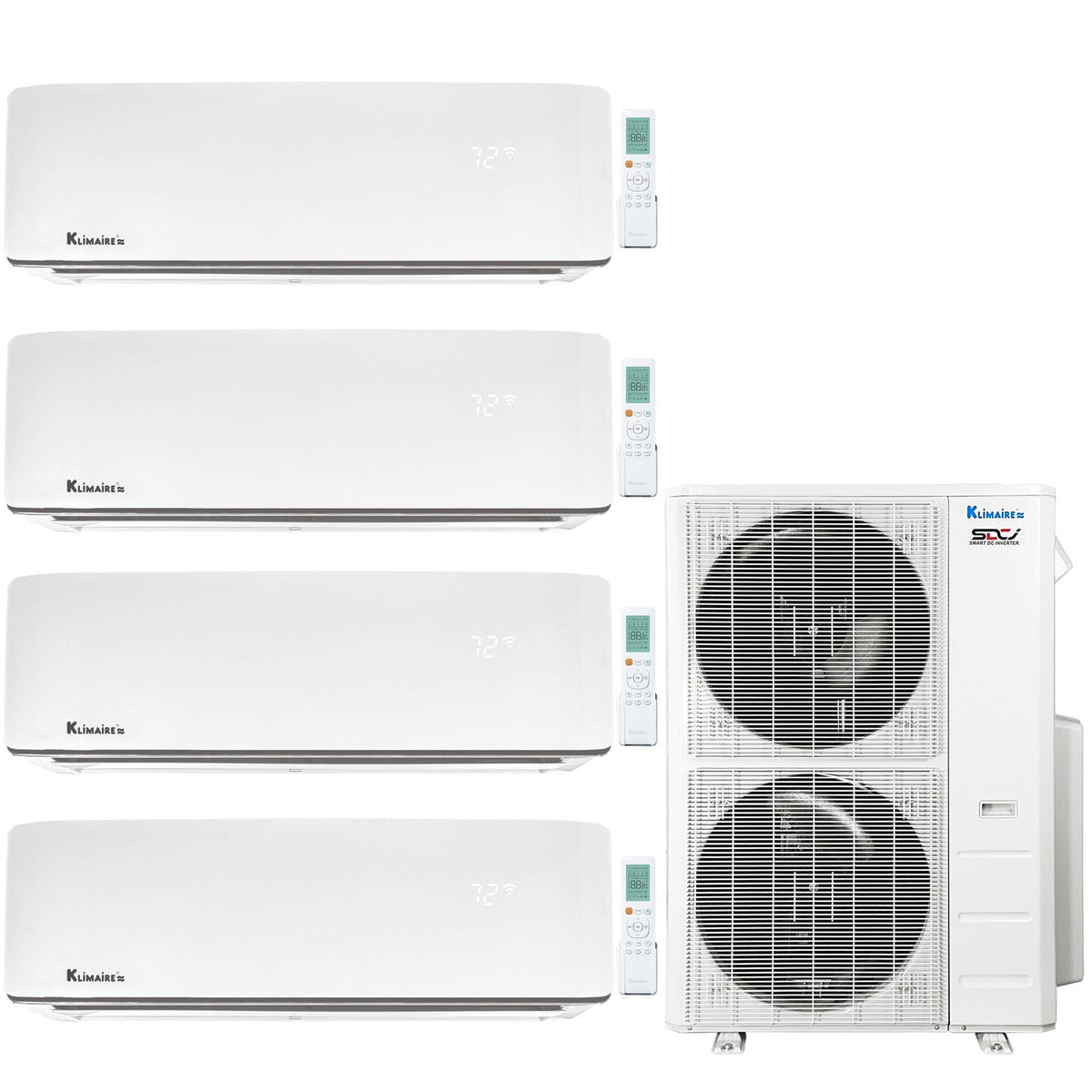 4 Zone Ductless Mini Split Air Conditioner Systems - HeatAndCool.com