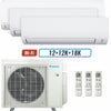 3 - Zone - 36,000 BTU 20 SEER2 Daikin MXM Series Wall Mounted Ductless Mini Split Heat Pump Air Conditioner System 12K + 12K + 18K - 230V | R32 | Wi-Fi Enabled