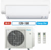 2 - Zone - 24,000 BTU 21 SEER2 Daikin MXM Series Wall Mounted Ductless Mini Split Heat Pump Air Conditioner System 12K + 18K  - 230V | R32 | Wi-Fi Enabled