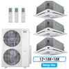 Klimaire 46,000 BTU 3-Zone Ceiling Cassette Mini Split Heat Pump | 21.2 SEER2 | 12k + 18k + 18k | R454B