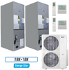 Klimaire 45,000 BTU 2-Zone Ducted Air Handler Split Heat Pump | 20.4 SEER2 | 18k + 18k | R454B