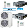 Klimaire 45,000 BTU 2-Zone Ducted Recessed Mini Split Heat Pump | 20.4 SEER2 | 18k + 24k | R454B