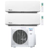 2-Zone Klimaire 23.1 SEER2 Multi Split Wall Mount Air Conditioner Heat Pump System 18+18 1