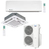 2-Zone Klimaire 21.1 SEER2 Multi Split Wall Mount Ceiling Cassette Air Conditioner Heat Pump System 12+24 1