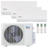 Klimaire 18,000 BTU 3-Zone Regular Heat Wall Mounted Mini Split Heat Pump | 23 SEER2 | 6k + 6k + 9k | R454B | KMIR