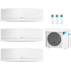 Daikin 3-Zone Wall Mounted Emura White Ductless Mini-Split 24000 BTU Heat Pump Air Conditioner 12k + 12k + 12k - 18 SEER2 1