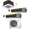 3-Zone Klimaire 21.9 SEER2 Multi Split Ducted Recessed Ceiling Cassette Air Conditioner Heat Pump System 12+12+12 1