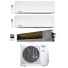 3-Zone Klimaire 21.9 SEER2 Multi Split Ducted Recessed Wall Mount Air Conditioner Heat Pump System 12+12+12 1