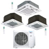 3-Zone Klimaire 23.9 SEER2 Multi Split Ceiling Cassette Air Conditoner Heat Pump System 12+12+24 1