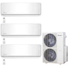 3-Zone Klimaire 23.9 SEER2 Multi Split Wall Mount Air Conditioner Heat Pump System 18+18+24 1