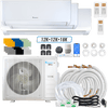 Klimaire DIY 36,000 BTU 3-Zone Regular Heat Wall Mounted Mini Split Heat Pump | 22.5 SEER2 | 12k + 12k +18k | R454B | KMIP