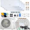 Klimaire DIY 36,000 BTU 4-Zone Regular Heat Wall Mounted Mini Split Heat Pump | 22.5 SEER2 | 9k + 9k + 12k + 12k | R454B | KMIP