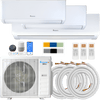Klimaire DIY 36,000 BTU 3-Zone Regular Heat Wall Mounted Mini Split Heat Pump | 22.5 SEER2 | 12k + 12k +18k | R454B | KMIP