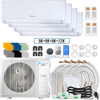 Klimaire DIY 36,000 BTU 4-Zone Regular Heat Wall Mounted Mini Split Heat Pump | 22.5 SEER2 | 9k + 9k + 9k + 12k | R454B | KMIP