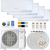 Klimaire DIY 36,000 BTU 4-Zone Regular Heat Wall Mounted Mini Split Heat Pump | 22.5 SEER2 | 12k + 12k + 12k + 12k | R454B | KMIP