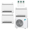 Daikin 3-Zone Floor Standing Hyper Heat Ductless Mini-Split 36000 BTU Heat Pump Air Conditioner 12k + 18k + 18k - 20 SEER2 1