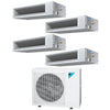 Daikin 4-Zone Concealed Ducted Hyper Heat Mini-Split 36000 BTU Heat Pump Air Conditioner 9k + 9k + 9k + 18k - 15.9 SEER2 1