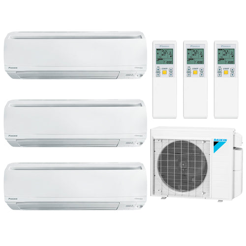 Daikin 4-Zone Wall Mounted Hyper Heat Ductless Mini-Split 36000 BTU Heat Pump Air Conditioner 9k + 12k + 12k + 15k - 20 SEER2