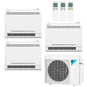 Daikin 3-Zone Floor Standing Ductless Mini-Split 36000 BTU Heat Pump Air Conditioner 15k + 15k + 15k - 18.1 SEER2 1