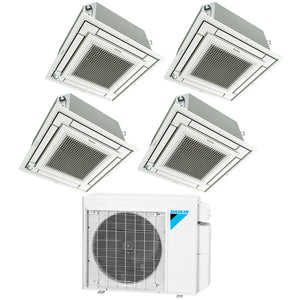 Daikin 4-Zone Ceiling Cassette Ductless Mini-Split 36000 BTU Heat Pump Air Conditioner 9k + 9k + 9k + 9k - 18.1 SEER2 1