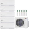 Klimaire 35,000 BTU 5-Zone Regular Heat Wall Mounted Mini Split Heat Pump | 23.1 SEER2 | 9k + 9k + 9k + 9k  +12k  | R454B | KMIR