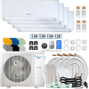 Klimaire DIY 36,000 BTU 4-Zone Regular Heat Wall Mounted Mini Split Heat Pump | 22.5 SEER2 | 12k + 12k + 12k + 12k | R454B | KMIP