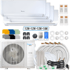 Klimaire DIY 42,000 BTU 4-Zone Regular Heat Wall Mounted Mini Split Heat Pump | 22 SEER2 | 12k + 12k + 12k + 18k | R454B | KMIP