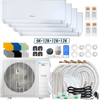 Klimaire DIY 42,000 BTU 4-Zone Regular Heat Wall Mounted Mini Split Heat Pump | 22 SEER2 | 9k + 12k + 12k + 12k | R454B | KMIP
