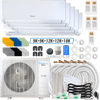 Klimaire DIY 42,000 BTU 5-Zone Regular Heat Wall Mounted Mini Split Heat Pump | 22 SEER2 | 9k + 9k + 12k + 12k + 18k | R454B | KMIP