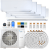 Klimaire DIY 42,000 BTU 5-Zone Regular Heat Wall Mounted Mini Split Heat Pump | 22 SEER2 | 9k + 12k + 12k + 12k + 12k | R454B | KMIP