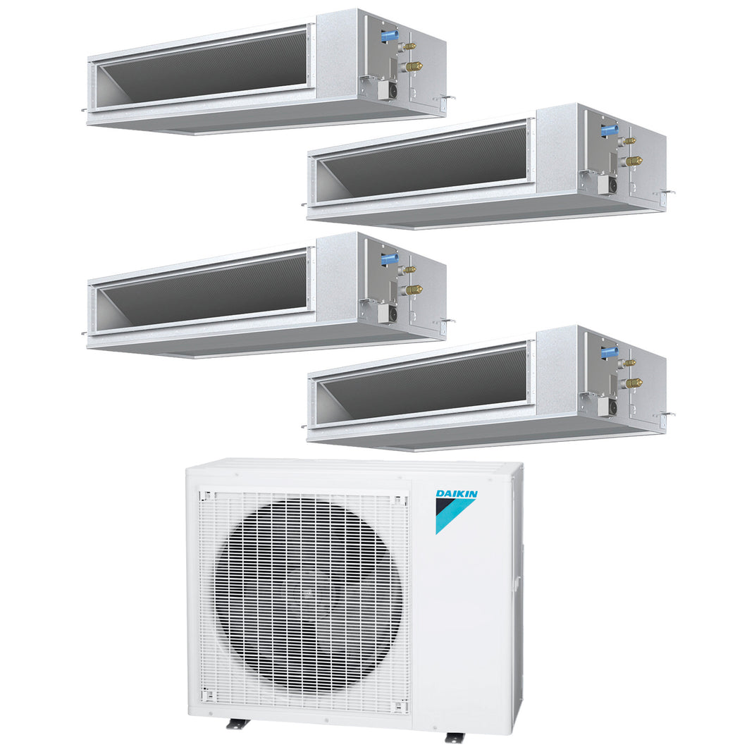 Daikin 4-Zone Concealed Ducted Mini-Split 48000 BTU Heat Pump Air Conditioner 9k + 9k + 15k + 18k - 14.5 SEER2